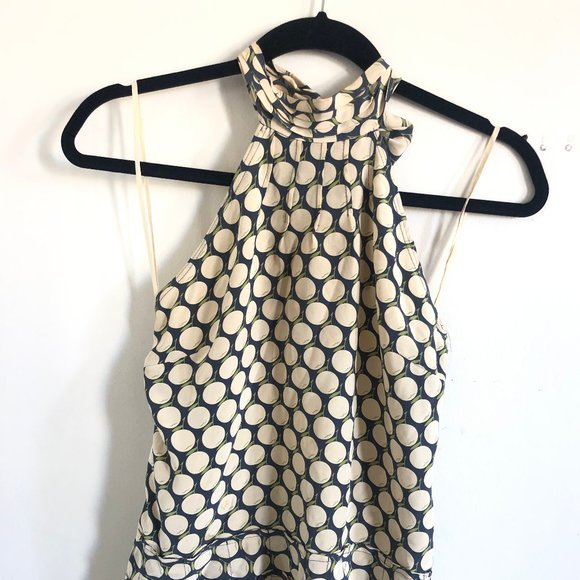 MARC JACOBS PRINTED HALTER TOP SILK BLOUSE 6 - Picture 1 of 6